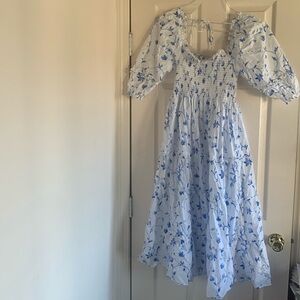 Hill House Home Nesli Nap Dress in Blue Botanical